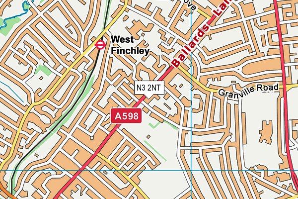 N3 2NT map - OS VectorMap District (Ordnance Survey)