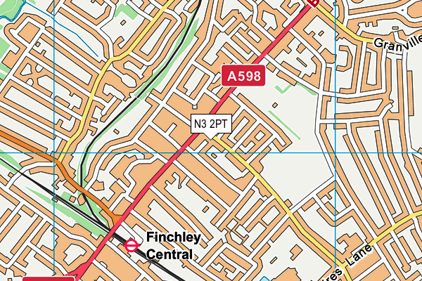 N3 2PT map - OS VectorMap District (Ordnance Survey)