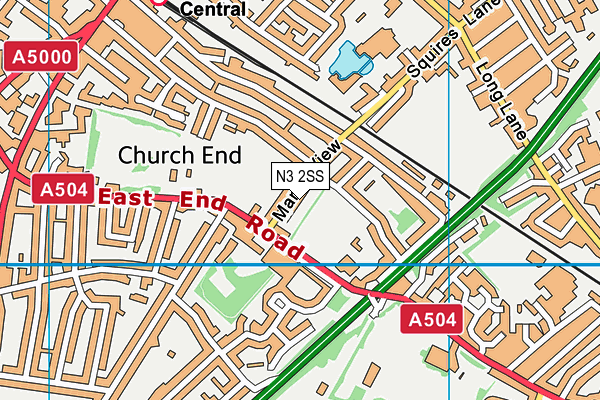 N3 2SS map - OS VectorMap District (Ordnance Survey)