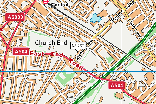 N3 2ST map - OS VectorMap District (Ordnance Survey)