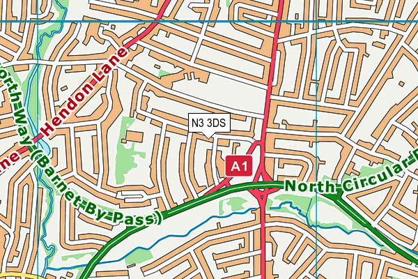 N3 3DS map - OS VectorMap District (Ordnance Survey)