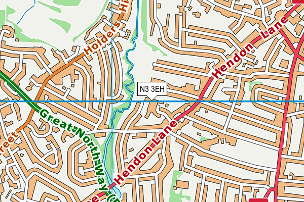 N3 3EH map - OS VectorMap District (Ordnance Survey)