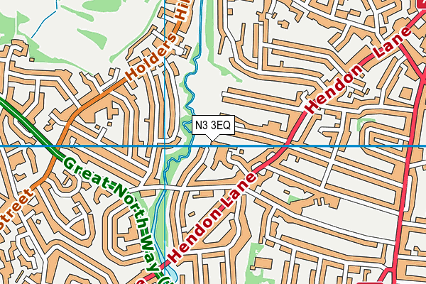 N3 3EQ map - OS VectorMap District (Ordnance Survey)