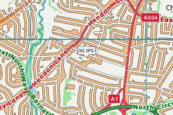 N3 3PG map - OS VectorMap District (Ordnance Survey)