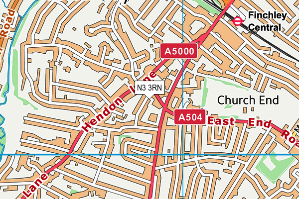 N3 3RN map - OS VectorMap District (Ordnance Survey)