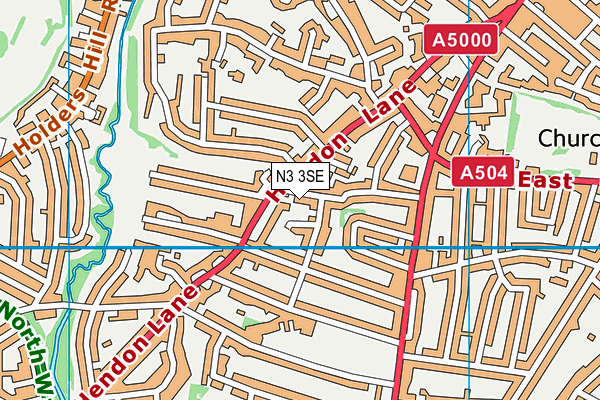 N3 3SE map - OS VectorMap District (Ordnance Survey)