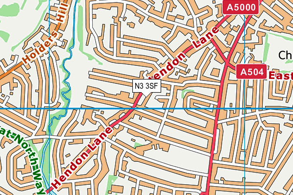 N3 3SF map - OS VectorMap District (Ordnance Survey)