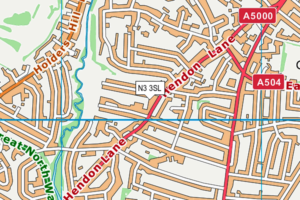 N3 3SL map - OS VectorMap District (Ordnance Survey)