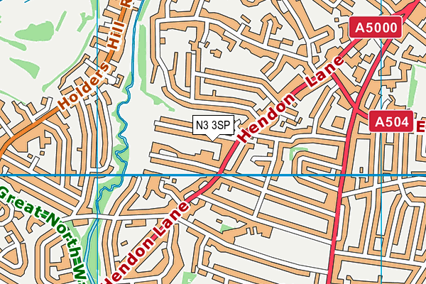 N3 3SP map - OS VectorMap District (Ordnance Survey)