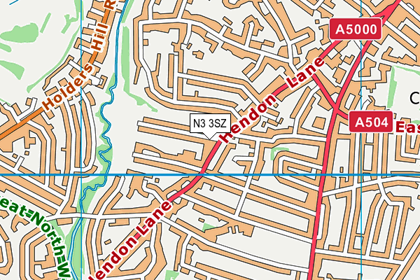 N3 3SZ map - OS VectorMap District (Ordnance Survey)