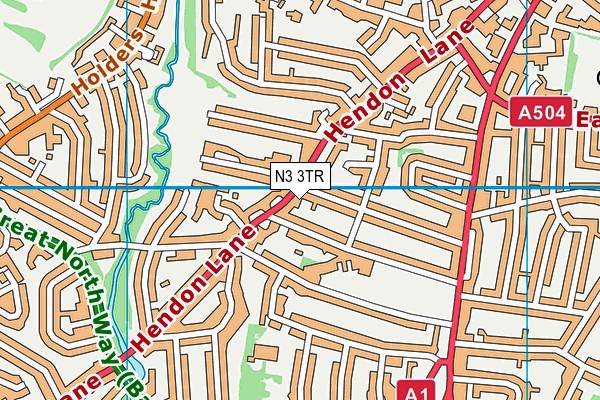 N3 3TR map - OS VectorMap District (Ordnance Survey)
