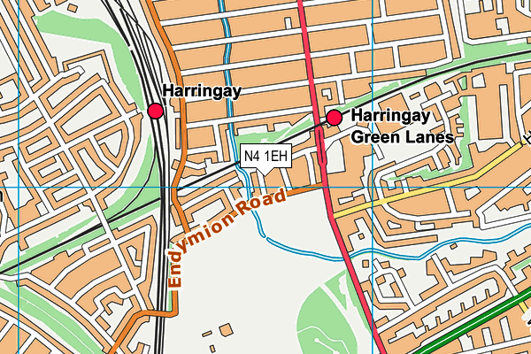 N4 1EH map - OS VectorMap District (Ordnance Survey)
