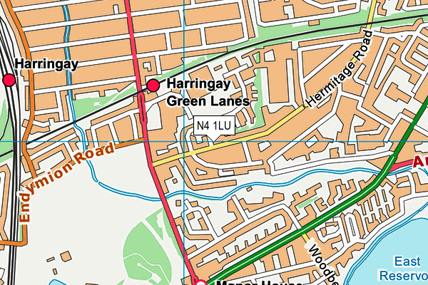 N4 1LU map - OS VectorMap District (Ordnance Survey)