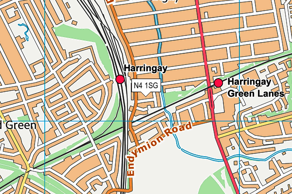 N4 1SG map - OS VectorMap District (Ordnance Survey)
