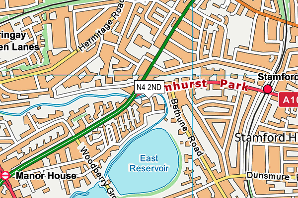 N4 2ND map - OS VectorMap District (Ordnance Survey)