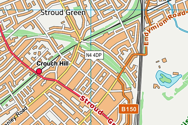 N4 4DP map - OS VectorMap District (Ordnance Survey)