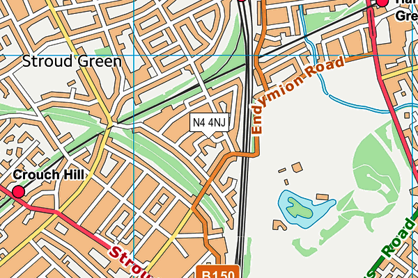 N4 4NJ map - OS VectorMap District (Ordnance Survey)
