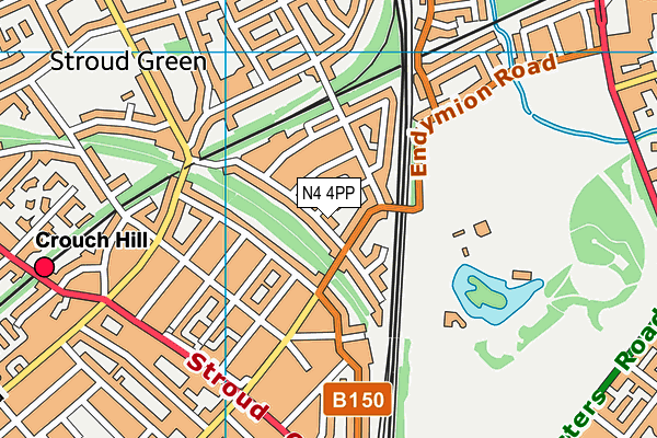 N4 4PP map - OS VectorMap District (Ordnance Survey)