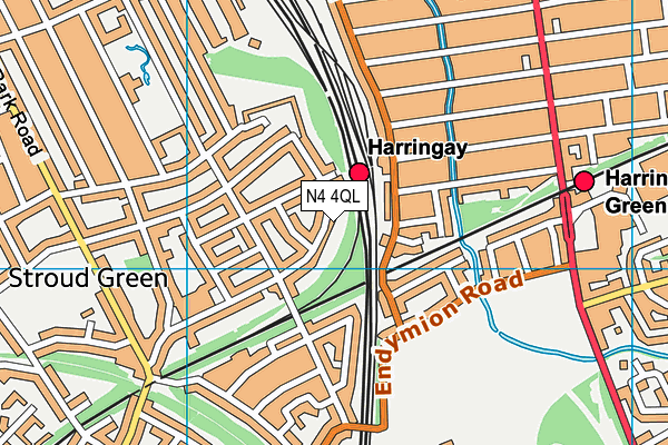 N4 4QL map - OS VectorMap District (Ordnance Survey)
