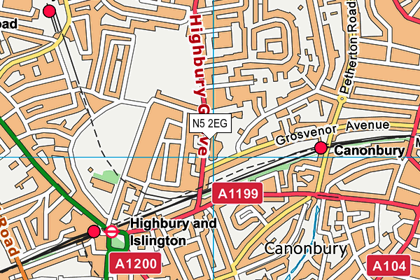 Highbury Grove School (Closed) map (N5 2EG) - OS VectorMap District (Ordnance Survey)