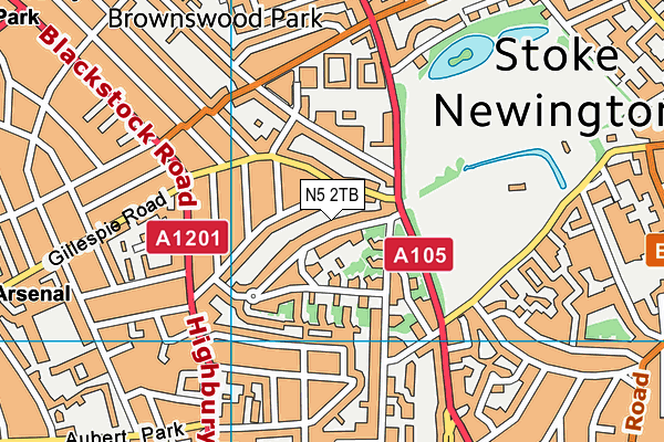 N5 2TB map - OS VectorMap District (Ordnance Survey)