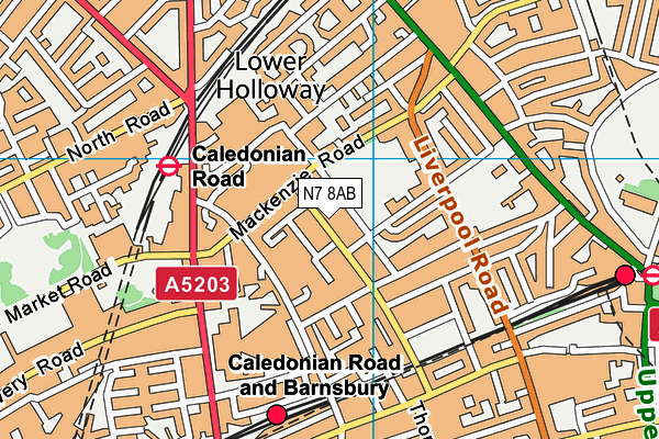 St Davids Church Hall (Closed) map (N7 8AB) - OS VectorMap District (Ordnance Survey)