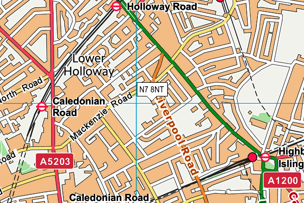 N7 8NT map - OS VectorMap District (Ordnance Survey)