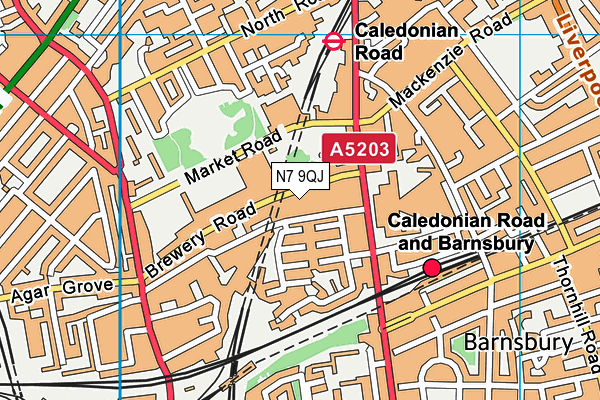Robert Blair School and Children's Centre map (N7 9QJ) - OS VectorMap District (Ordnance Survey)