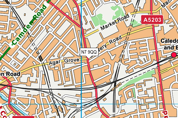 N7 9QQ map - OS VectorMap District (Ordnance Survey)