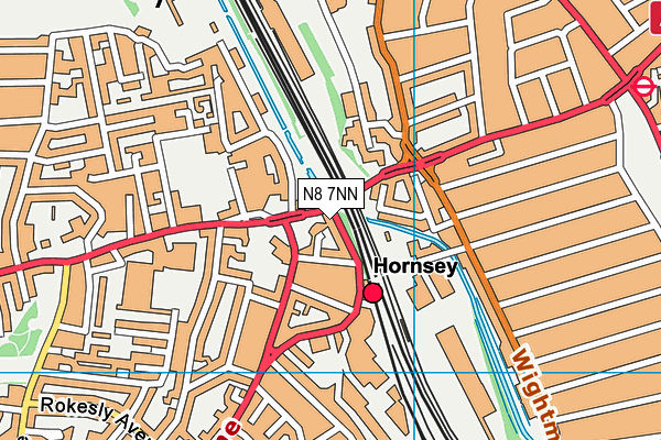 N8 7NN map - OS VectorMap District (Ordnance Survey)