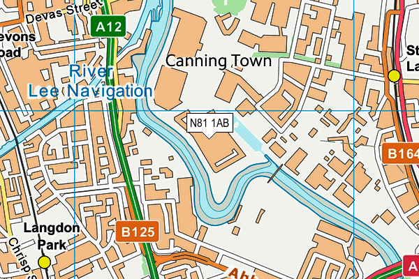 N81 1AB map - OS VectorMap District (Ordnance Survey)