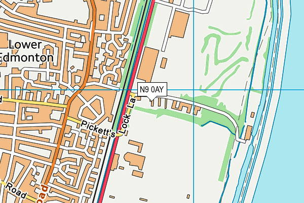 N9 0AY map - OS VectorMap District (Ordnance Survey)
