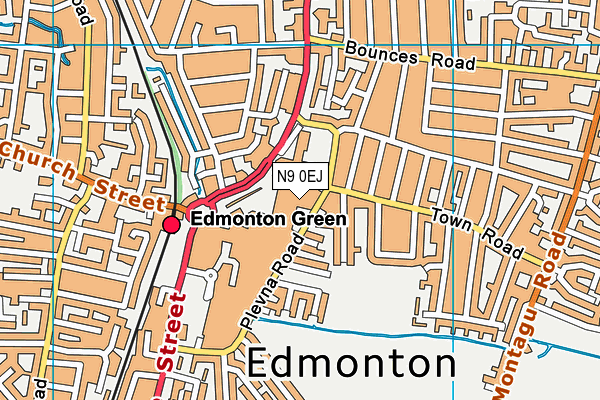 The Gym Group (London Edmonton Green) map (N9 0EJ) - OS VectorMap District (Ordnance Survey)