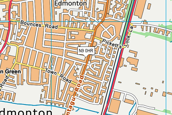 N9 0HR map - OS VectorMap District (Ordnance Survey)