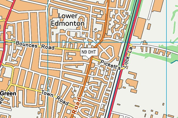 N9 0HT map - OS VectorMap District (Ordnance Survey)