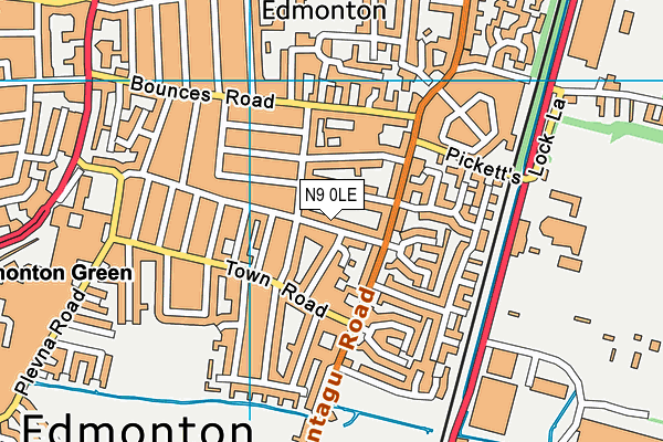 N9 0LE map - OS VectorMap District (Ordnance Survey)