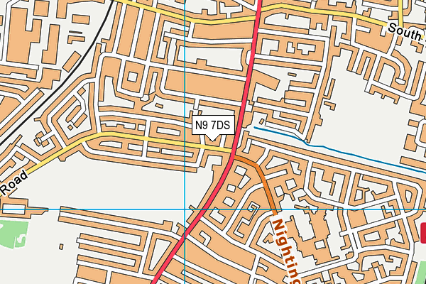 N9 7DS map - OS VectorMap District (Ordnance Survey)