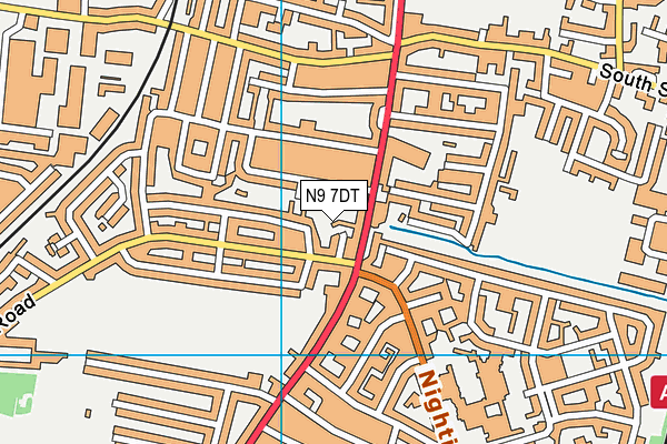N9 7DT map - OS VectorMap District (Ordnance Survey)