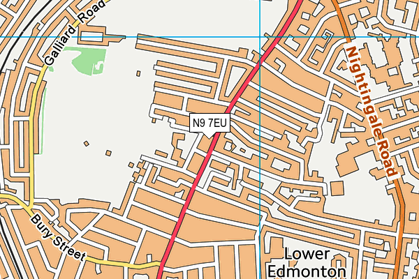 N9 7EU map - OS VectorMap District (Ordnance Survey)