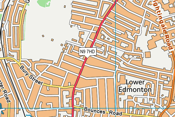 N9 7HD map - OS VectorMap District (Ordnance Survey)