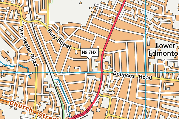 N9 7HX map - OS VectorMap District (Ordnance Survey)