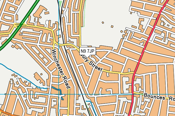N9 7JP map - OS VectorMap District (Ordnance Survey)