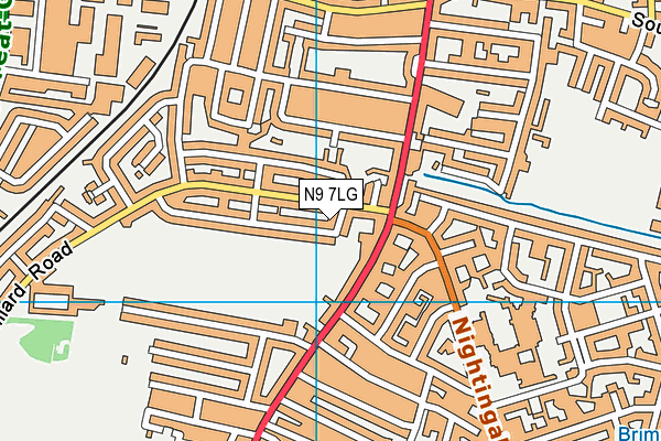 St Alphage Parish Hall map (N9 7LG) - OS VectorMap District (Ordnance Survey)