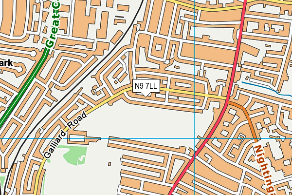 N9 7LL map - OS VectorMap District (Ordnance Survey)