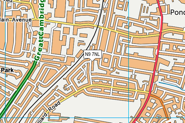 N9 7NL map - OS VectorMap District (Ordnance Survey)
