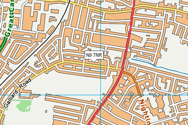 N9 7NR map - OS VectorMap District (Ordnance Survey)