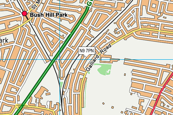 N9 7PN map - OS VectorMap District (Ordnance Survey)