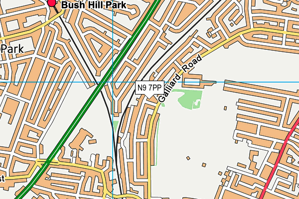 N9 7PP map - OS VectorMap District (Ordnance Survey)