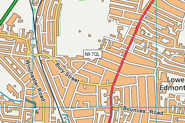 N9 7QL map - OS VectorMap District (Ordnance Survey)