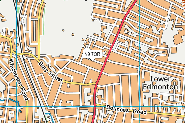 N9 7QR map - OS VectorMap District (Ordnance Survey)
